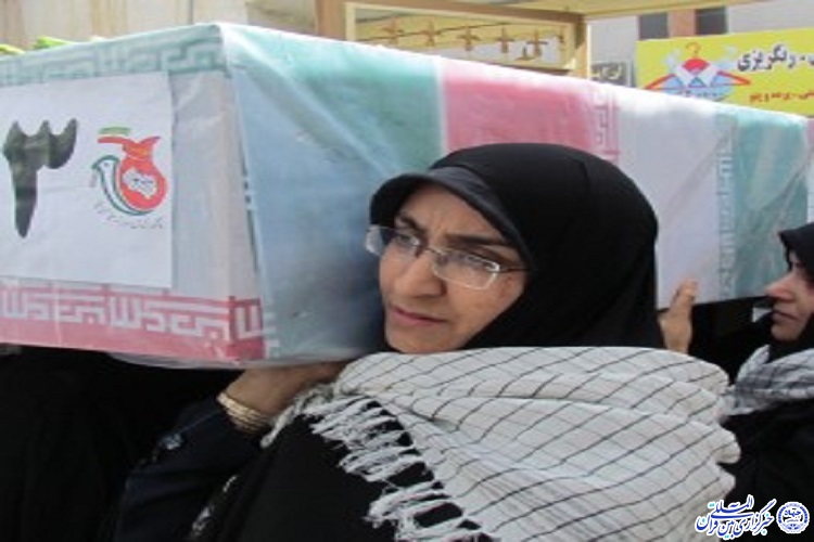 مراسم وداع با شهید گمنام در مکتب نرجس(س) بیرجند