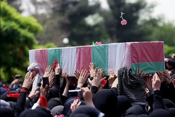 مراسم تشییع و تدفین مسافران رضوان در منطقه 10 تهران مراسم تشییع و تدفین مسافران رضوان در منطقه 10 تهران