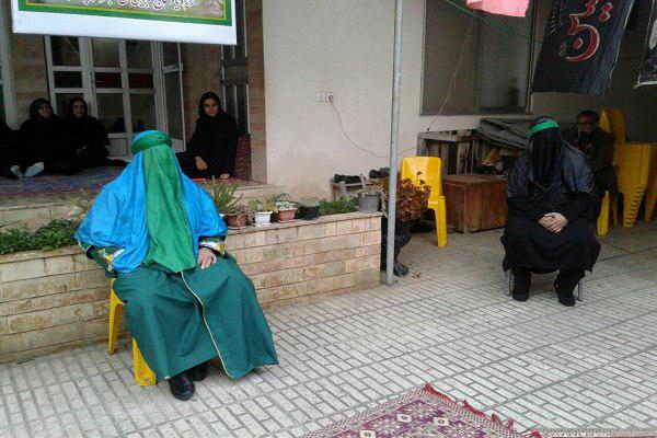 مجلس شبیه خوانی&laquo;حضرت زینب(س)&raquo; و &laquo;حضرت علی اکبر(ع)&raquo; +تصویر
