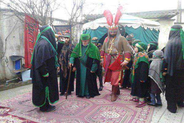 مجلس شبیه خوانی&laquo;حضرت زینب(س)&raquo; و &laquo;حضرت علی اکبر(ع)&raquo; +تصویر