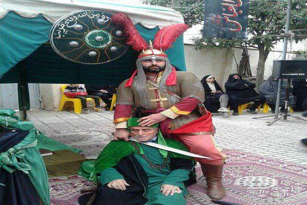 مجلس شبیه خوانی&laquo;حضرت زینب(س)&raquo; و &laquo;حضرت علی اکبر(ع)&raquo; +تصویر