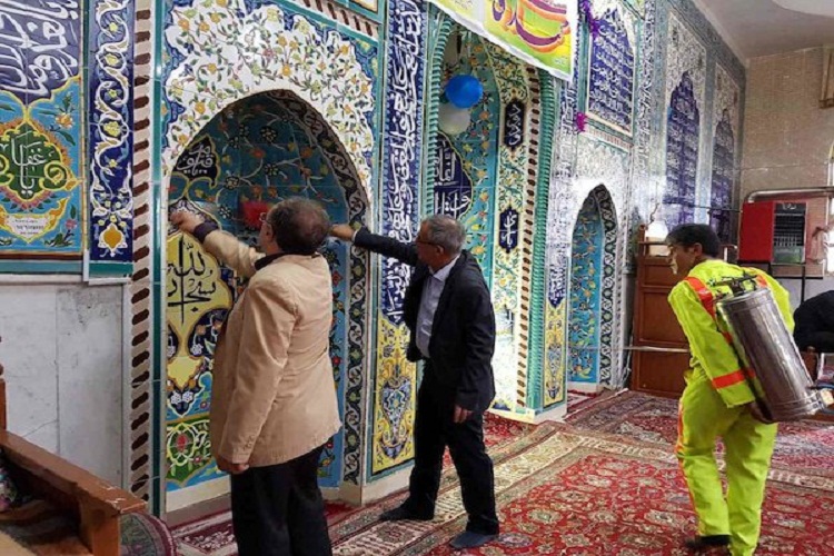 غبار روبی مسجد علی‌ابن ابیطالب (ع) با حضور شهردار تبریز