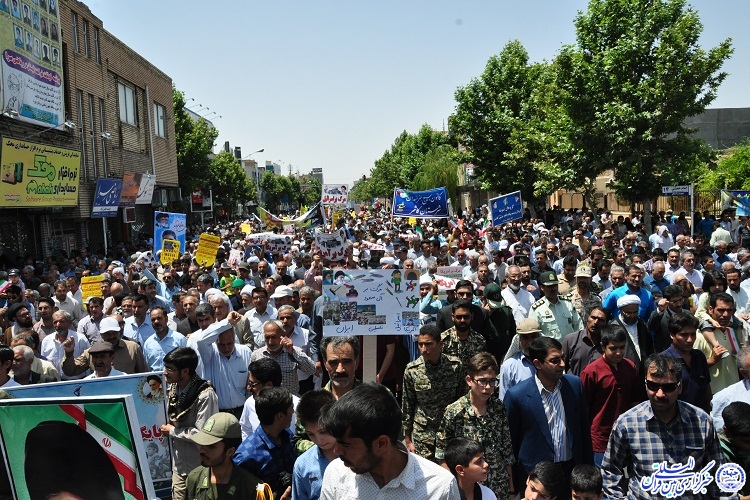 خلق حماسه‌ای دیگر در روز قدس/ گرمای هوا مانع حضور کاشمری‌ها نشد