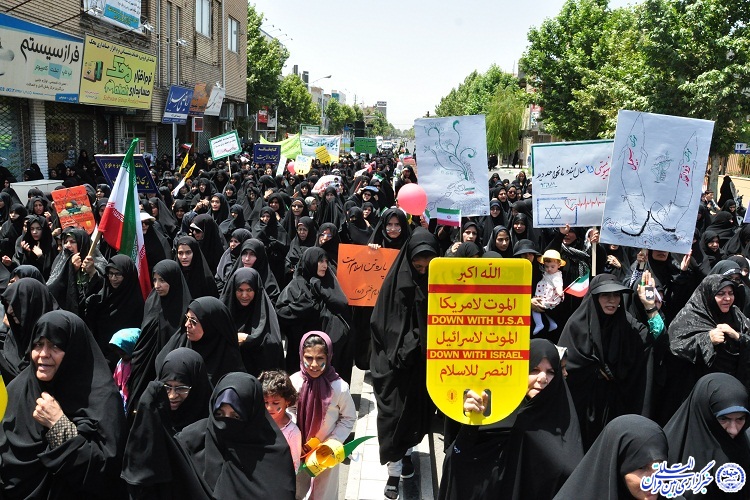 خلق حماسه‌ای دیگر در روز قدس/ گرمای هوا مانع حضور کاشمری‌ها نشد