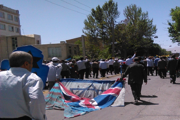 بانگ مرگ بر اسرائیل در زادگاه بنیانگذار جمهوری اسلامی طنین‌انداز شد