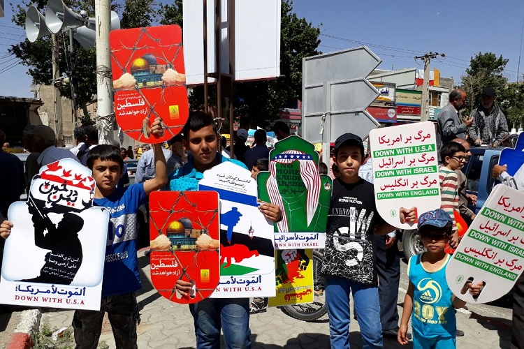 بانگ مرگ بر اسرائیل در زادگاه بنیانگذار جمهوری اسلامی طنین‌انداز شد
