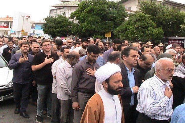 تشییع پیکر مطهر شهید میثم علیجانی در شهرستان بابلسر