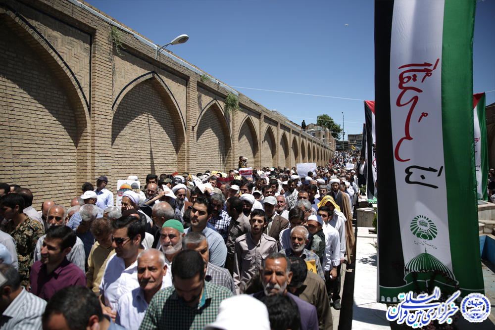 خروش یکپارچه ملت حزب‌الله قزوین در روز قدس