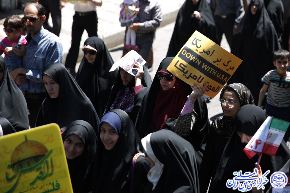 خروش یکپارچه ملت حزب‌الله قزوین در روز قدس