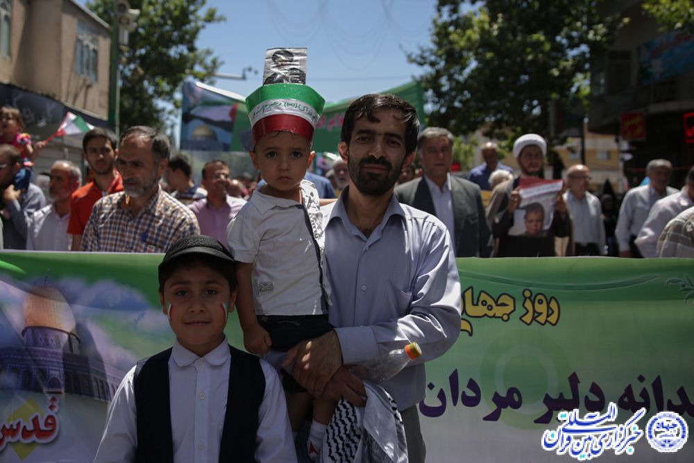 خروش یکپارچه ملت حزب‌الله قزوین در روز قدس