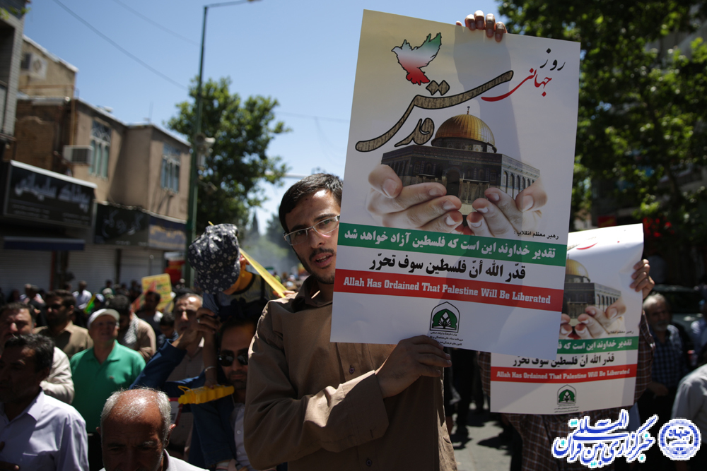 خروش یکپارچه ملت حزب‌الله قزوین در روز قدس