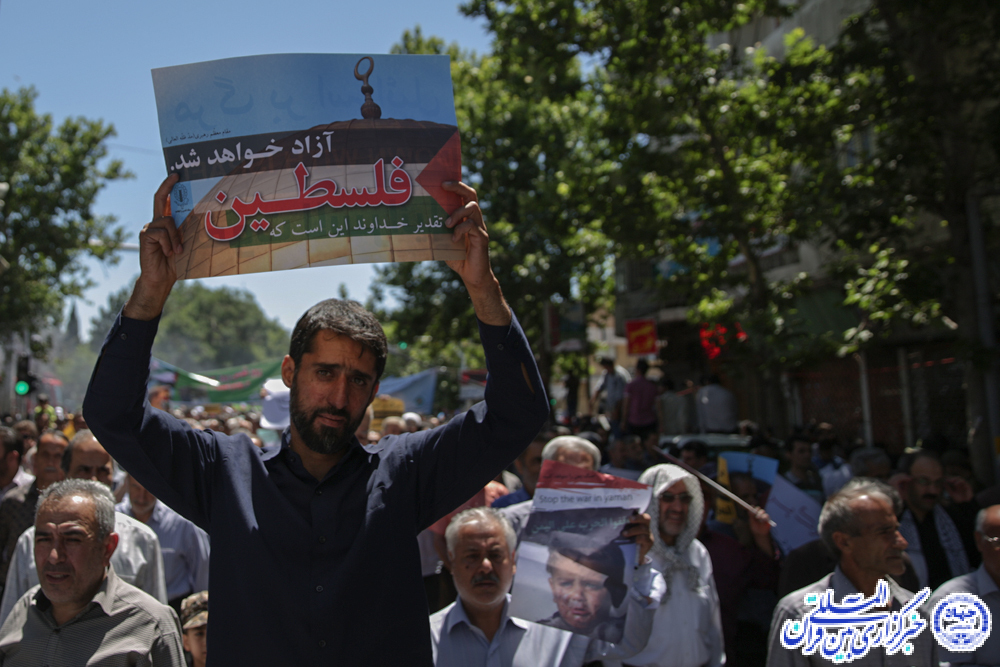 خروش یکپارچه ملت حزب‌الله قزوین در روز قدس