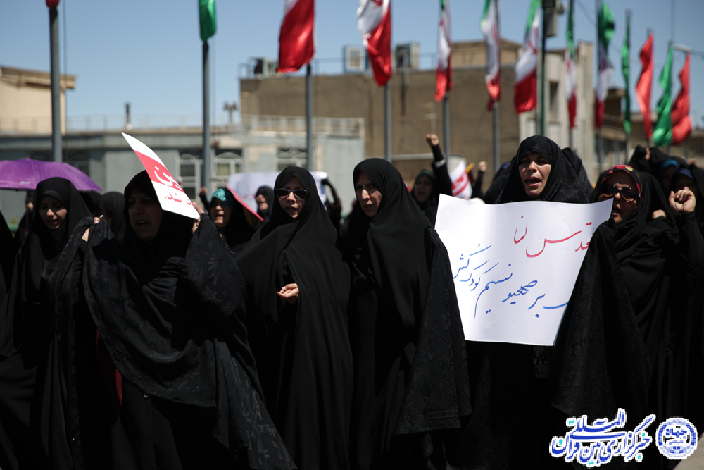 خروش یکپارچه ملت حزب‌الله قزوین در روز قدس