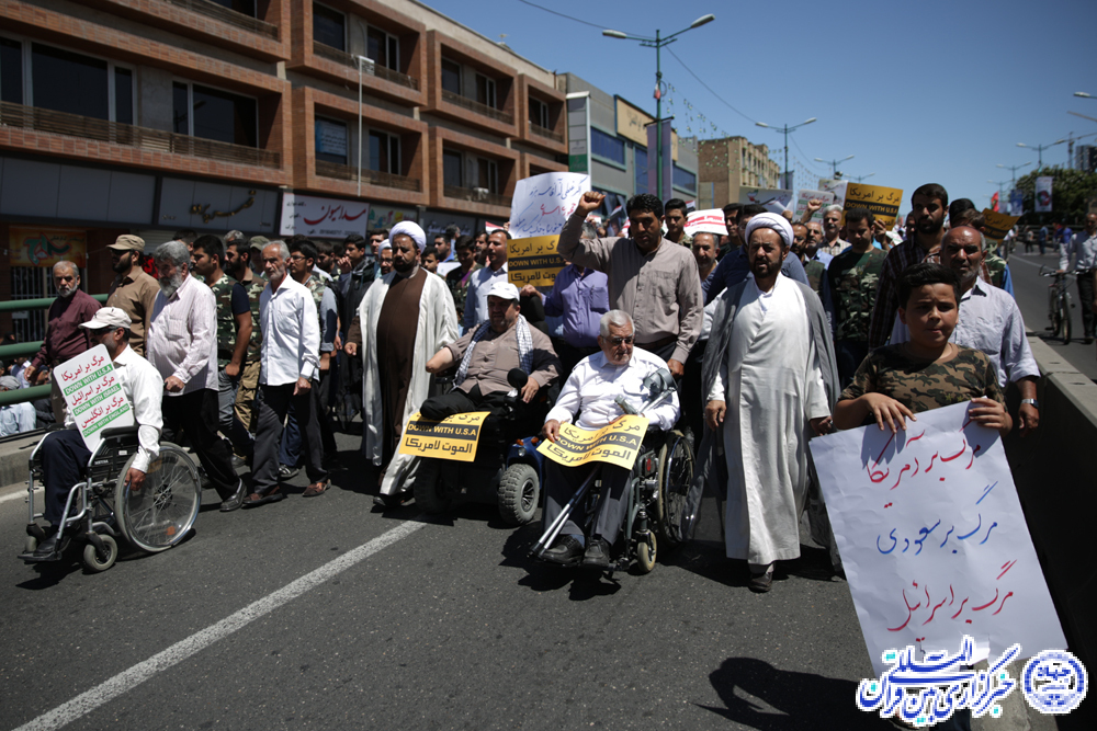 خروش یکپارچه ملت حزب‌الله قزوین در روز قدس