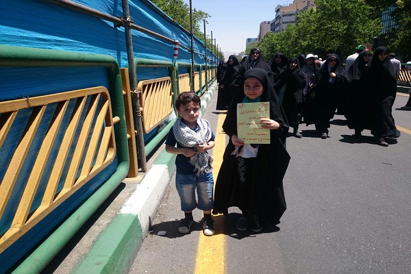 حضور قرآنیان جامعةالقرآن در راهپیمایی روز قدس