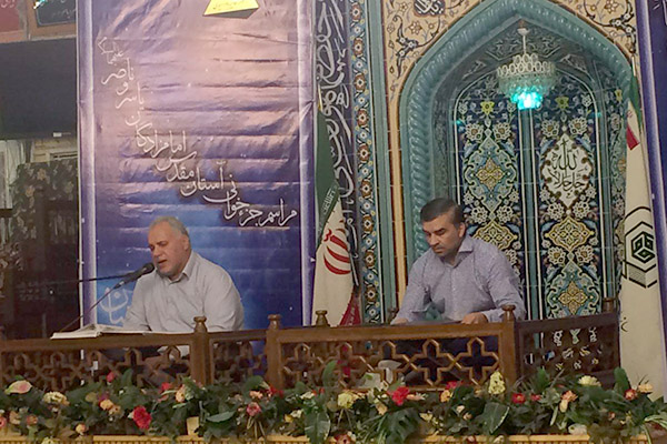 سعید بیژنی و جواد پناهی در مراسم جزءخوانی آستان مقدس امامزادگان یاسر و ناصر(ع)
