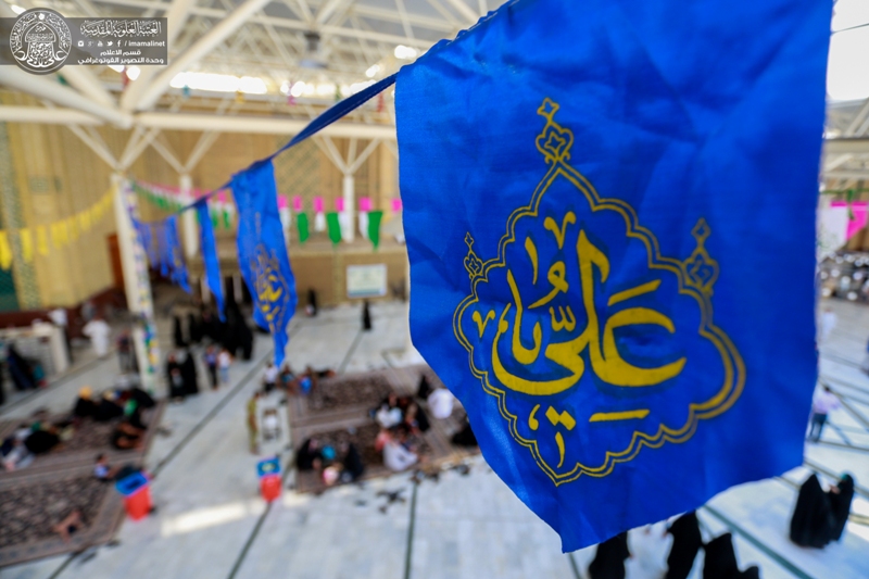 تصاویری از آذین‌بندی صحن و سرای حرم علوی به مناسبت عید غدیر