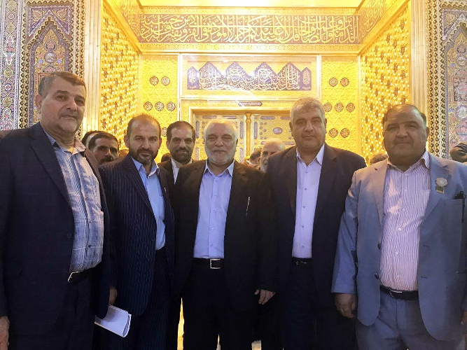 ایوان مرمت شده باب القریش در حرم امامین جوادین (ع) رونمایی شد
