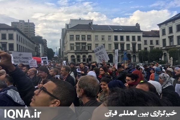 تجمع دفاع از مظلومان میانمار مقابل اتحادیه اروپا +فیلم تجمع دفاع از مظلومان میانمار مقابل اتحادیه اروپا +فیلم