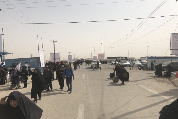 ازدحام شدید مسافران ایرانی در فرودگاه نجف