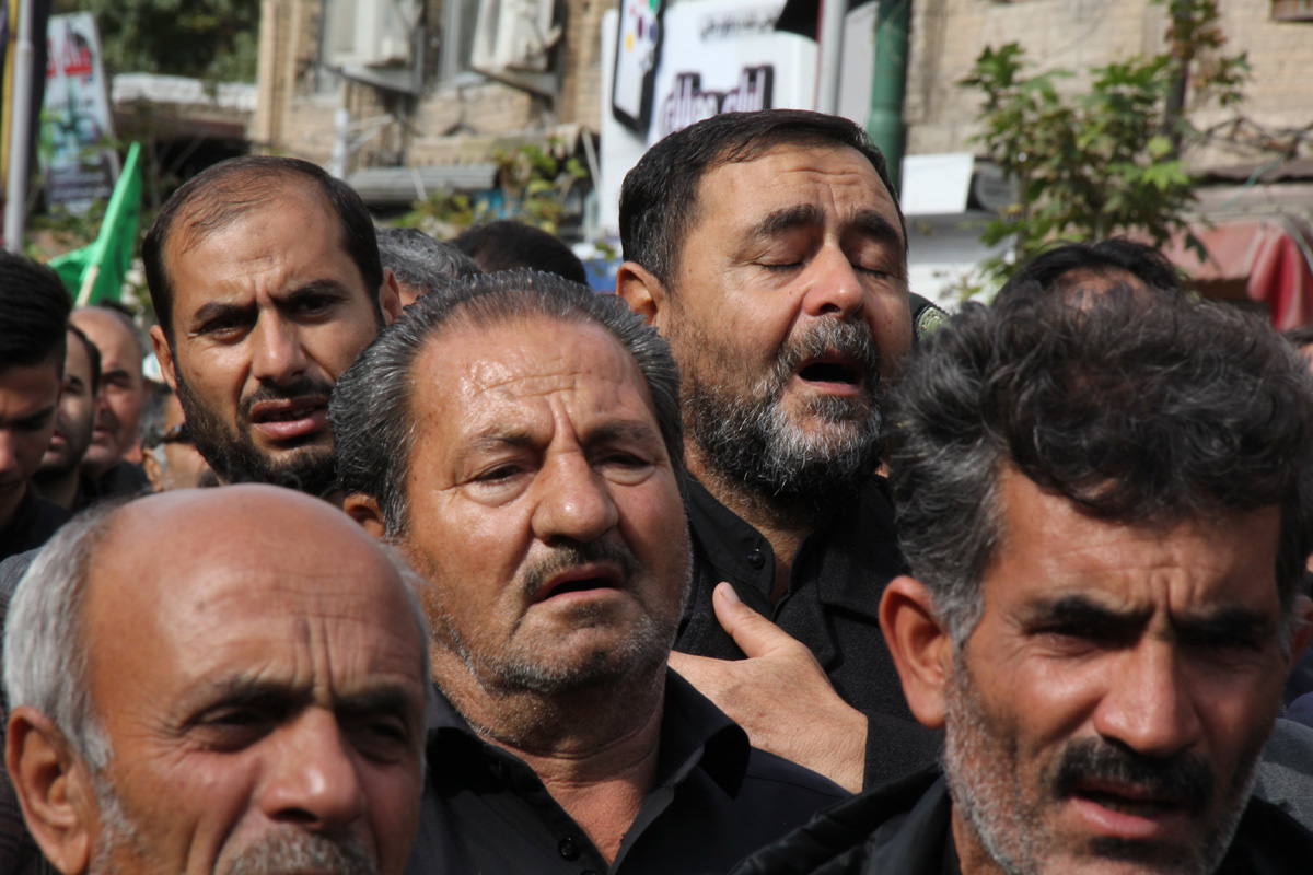 دسته حسینیه اعظم زنجان در روز اربعین