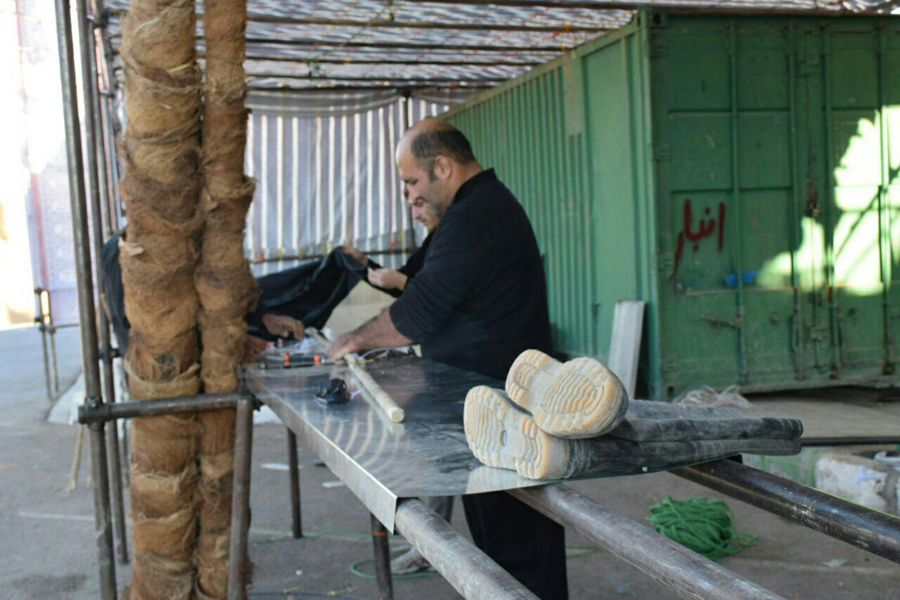 گزارش تصویری آماده‌سازی موکب امام خامنه‌ای خرم‌آباد