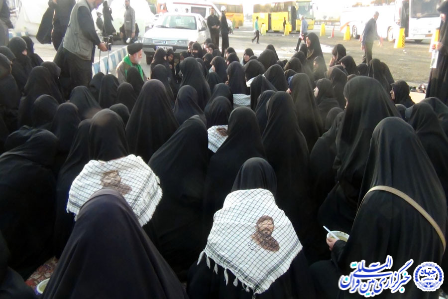 بازید کاروان زیارتی جامعه المصطفی واحد اصفهان از موکب العباس خرم‌آیاد