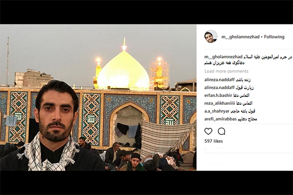 مهدی غلامنژاد، قاری ممتاز در حرم امام علی(ع)
