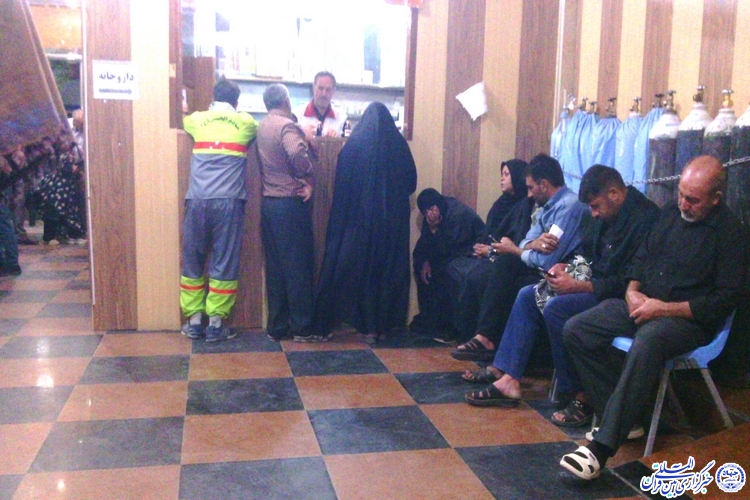 ارائه خدمات درمانی از نوع پولی و رایگان توسط هلال احمر ایران در کربلا/در حال تکمیل