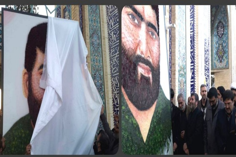 رونمایی از تصویرگری شهید مدافع حرم سبزوار با گلبرگ