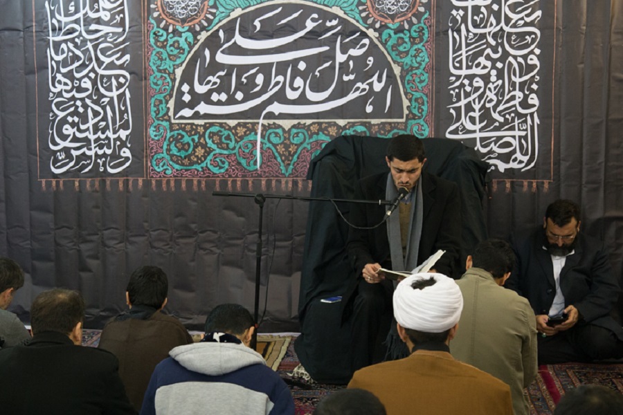 مراسم عزاداری شهادت بی‌بی دو عالم در قزوین به روایت تصویر