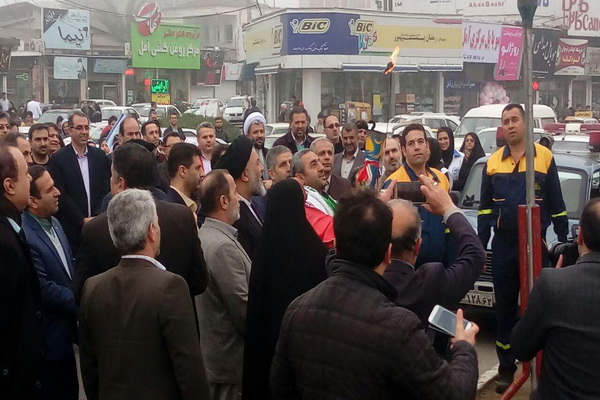 مشعل چهلمین سالگرد فجرانقلاب 22 بهمن به ساری می&zwnj;رسد