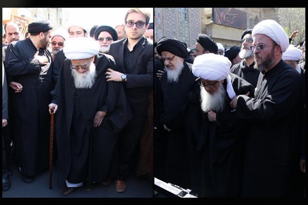 پیاده روی مراجع تقلید در روز شهادت صدیقه کبری(س)&nbsp;&nbsp;