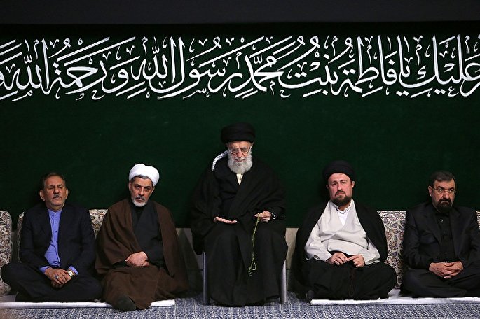 مراسم عزاداری شهادت حضرت فاطمه زهرا(س) با حضور رهبر معظم انقلاب برگزار شد