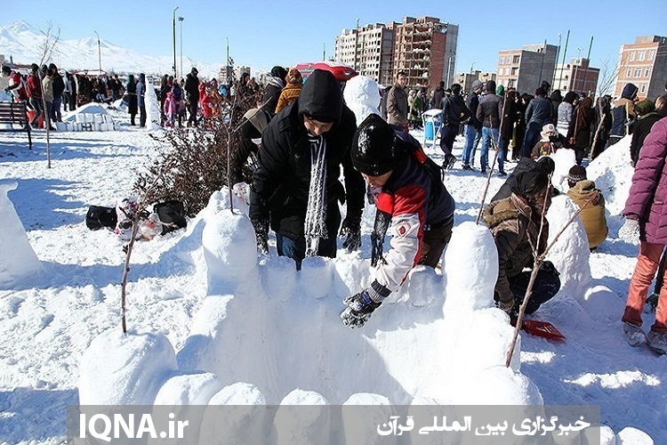 جشنواره آدم برفی در شورابیل برگزار شد