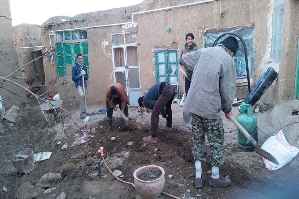 حضور دانشجویان قرآنی همدان در اردوی جهادی