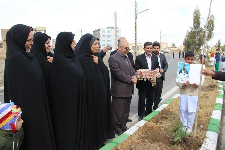 غرس 27 نهال به یاد 27 شهید مدافع وطن در زاهدان