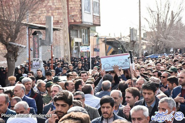 تشییع پیکر شهید گمنام در شهرستان شوط