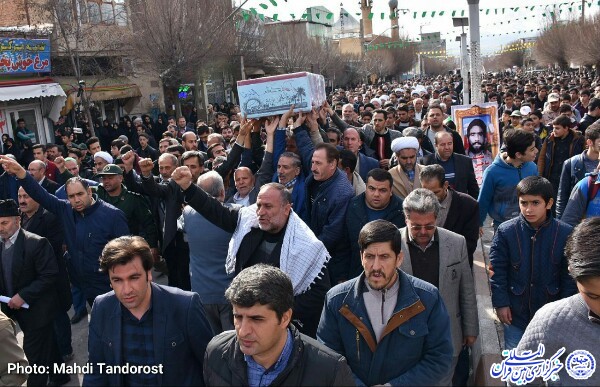 تشییع پیکر شهید گمنام در شهرستان شوط