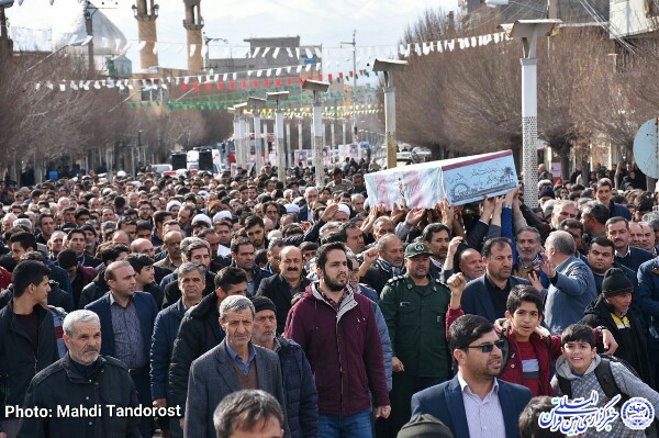 تشییع پیکر شهید گمنام در شهرستان شوط