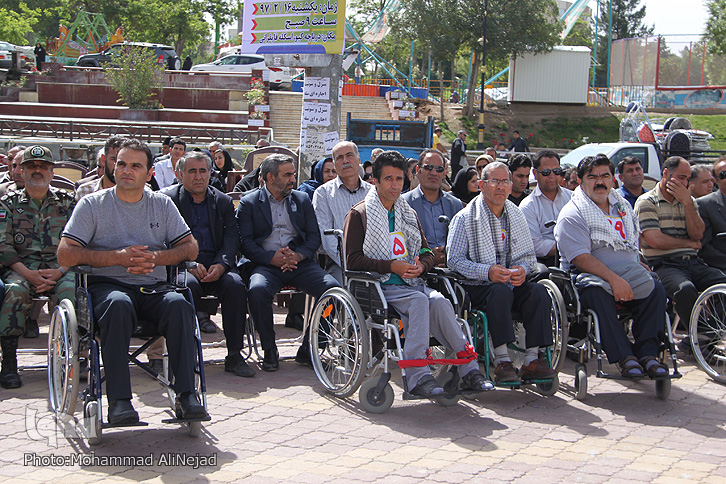 گزارش تصویری همایش ویلچررانی و وزنه&zwnj;برداری جانبازان در خرم&lrm;آباد