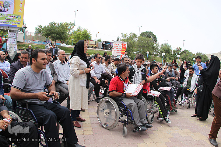گزارش تصویری همایش ویلچررانی و وزنه&zwnj;برداری جانبازان در خرم&lrm;آباد