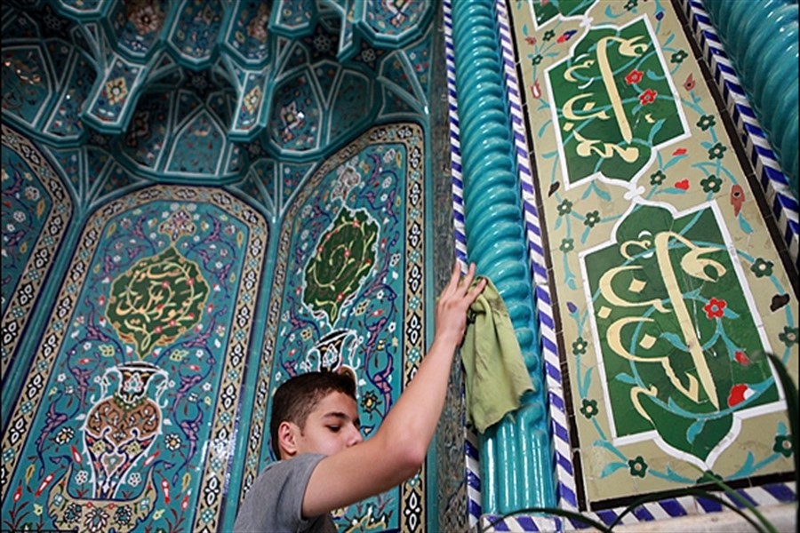 اجرای طرح تکریم و غبارروبی مساجد در 1400 مسجد خوزستان (آمــــــاده)