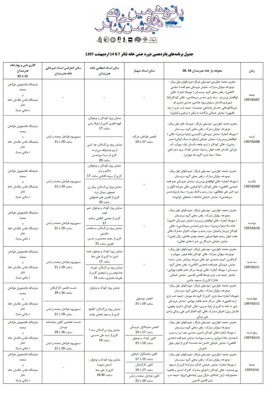 جای خالی نمایش آئینی و دینی در جدول زمانبندی پانزدهمین جشن خانه تئاتر