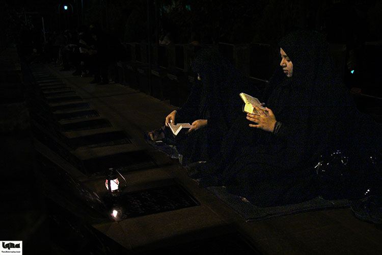 اولین شب قدر در جوار مزار شهدای همدان