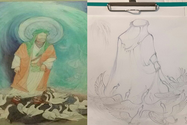 اثری هنری برای علی(ع) که در حد طراحی باقی ماند/ماجرای مفقوالاثرشدن پرده عاشورا به علت بی&zwnj;توجهی مسئولان