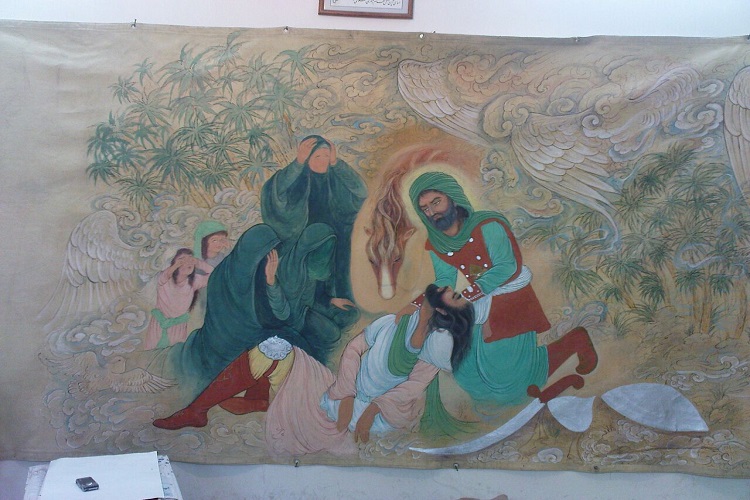 اثری هنری برای علی(ع) که در حد طراحی باقی ماند/ماجرای مفقوالاثرشدن پرده عاشورا به علت بی&zwnj;توجهی مسئولان