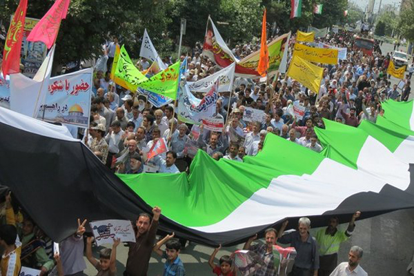 راهپیمایی روز جهانی قدس در قزوین آغاز شد