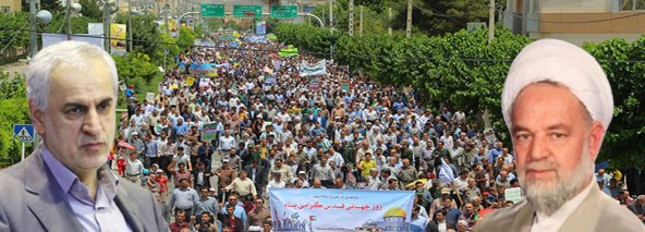 قدردانی استاندار و نماینده ولی فقیه در خراسان شمالی از راهپیمایان روز قدس قدردانی استاندار و نماینده ولی فقیه در خراسان شمالی از راهپیمایان روز قدس