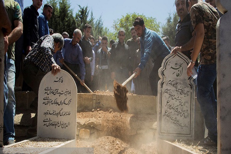گزارش تصویری از مراسم تشیع جانباختگان اتوبوس ترمینال سنندج